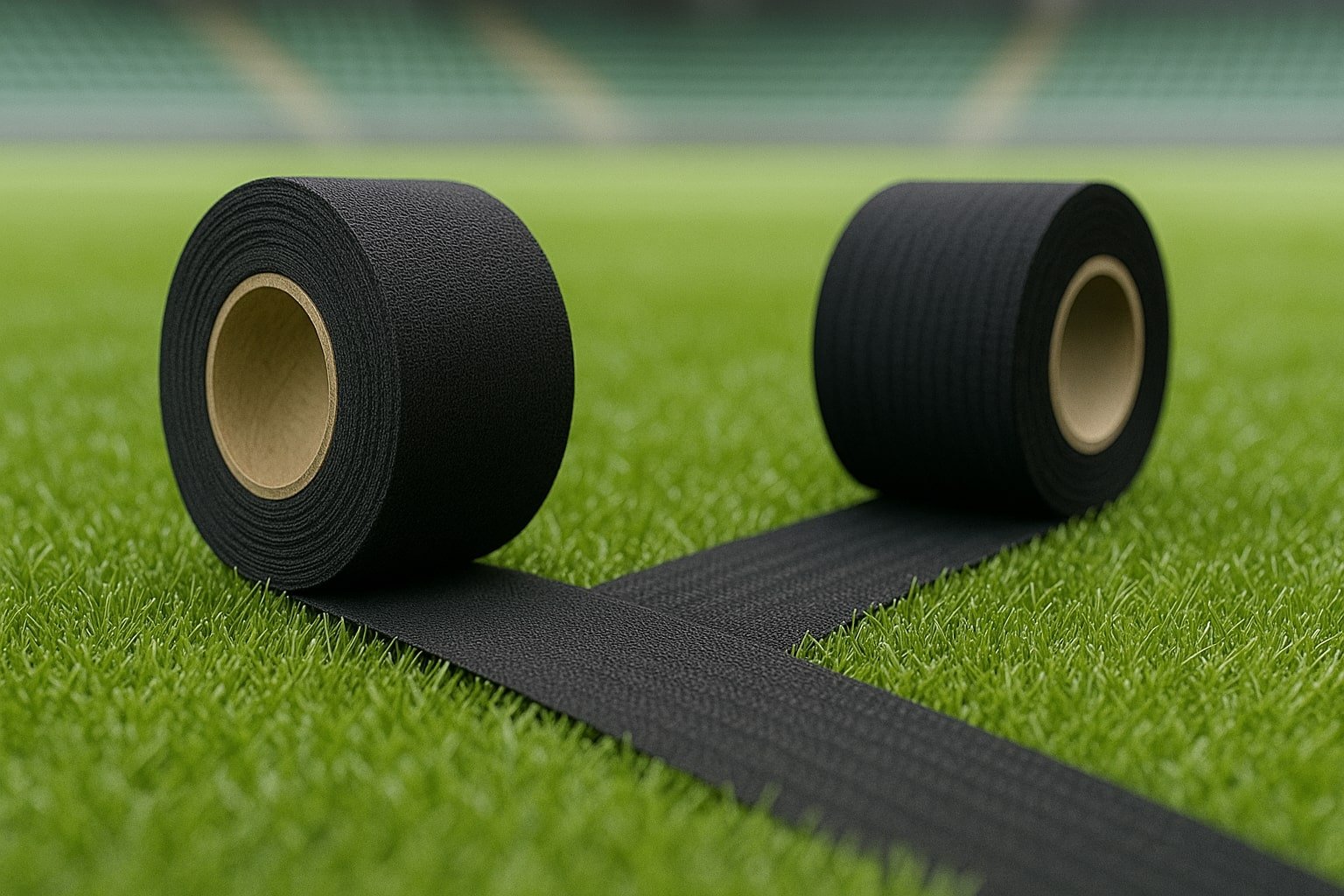 Cinta textil negra para unión