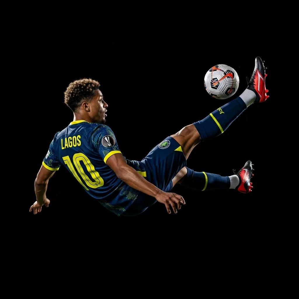 Football player in black helmet and white jersey holding a football